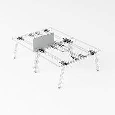 Strike Экран настольный торцевой промежуточный меламиновый 800х18х400 UDSMLI080 крепеж белый Strike